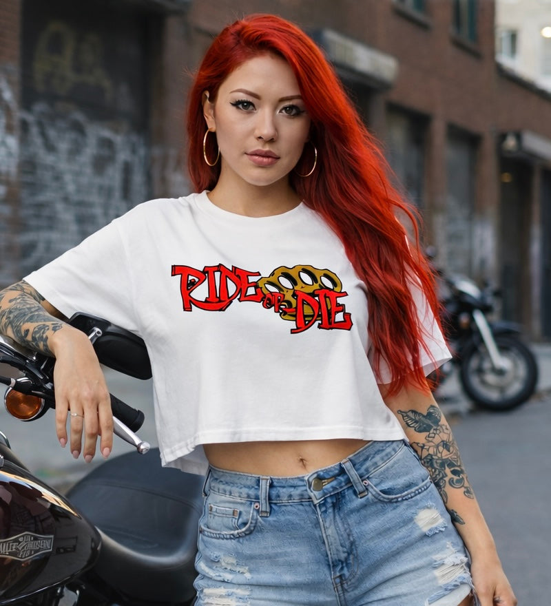 Brass Knuckles Ride or Die crop top