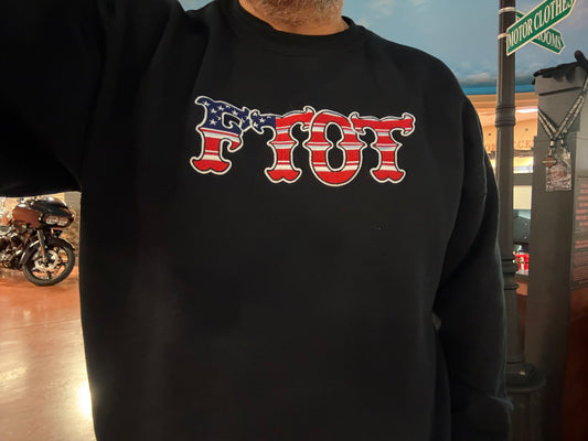 America Flag FTOT Crewneck (Embroidered)